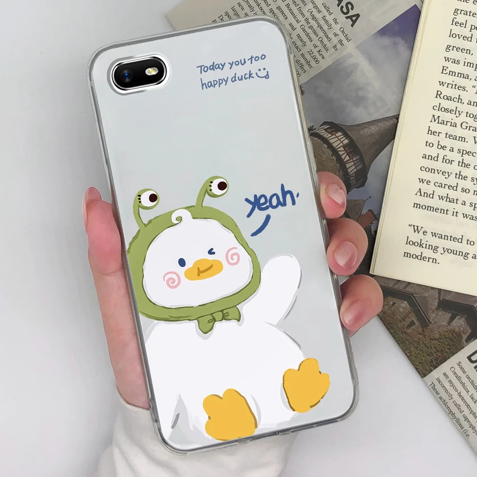 Cute Sweet Girl Transparent Soft Silicone Phone Case – 6.1 inches