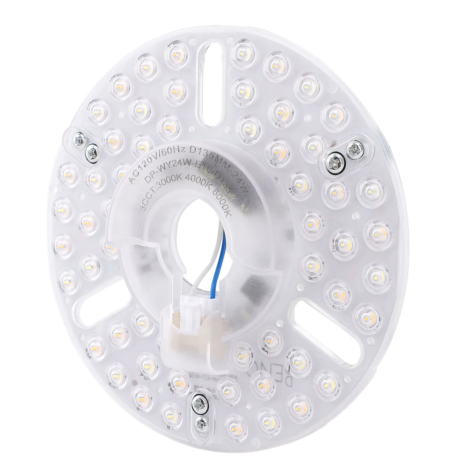 5.3인치 천장 선풍기 LED 조명 교체용 24W 3CCT 디밍 가능 마그네틱 LED 팬 라이트 보드 패널 개조 조명 (메모리 기능 포함)