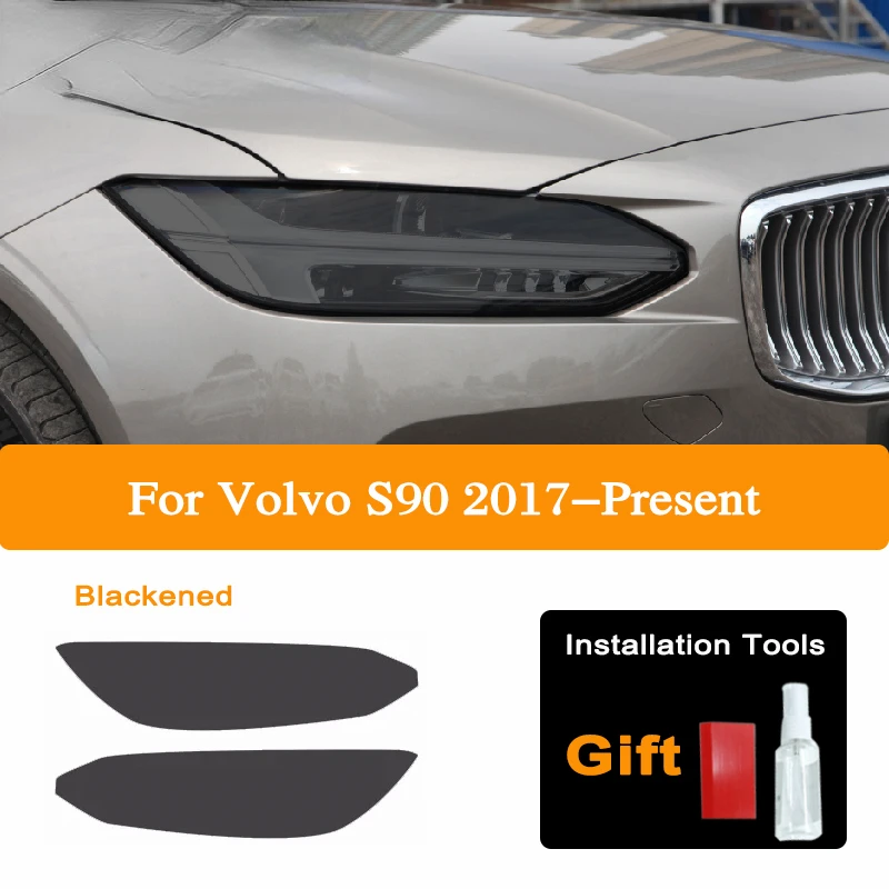 

Car Headlight Protective Tint Film For Volvo V90 S90 2017 2018 2019 2020 Accessories Smoke Black Transparent TPU Light Sticker