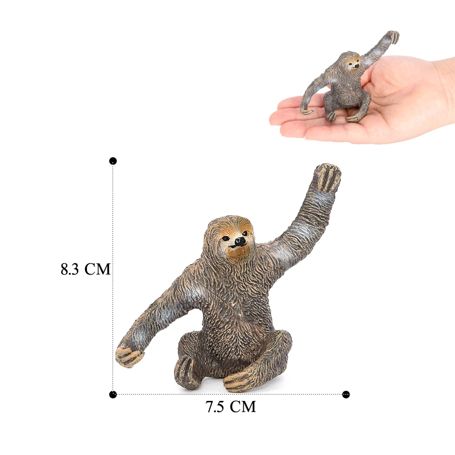 Wild Animal Adventure Series: Sloth & Otter Figurine Set - Educational Toy Collection