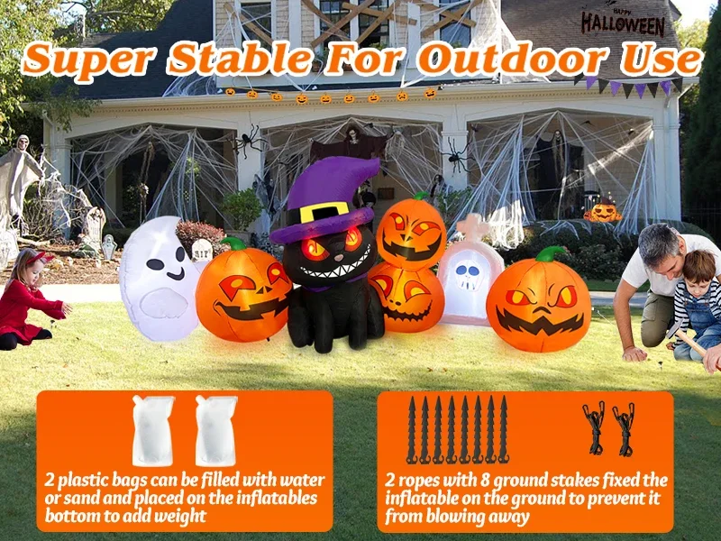 inflatable pumpkin halloween decorations outdoor