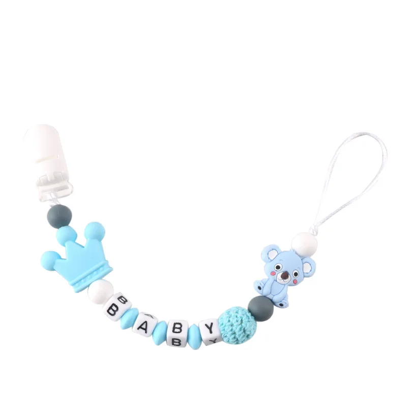 Practical Baby Pacifier Clip Anti-Drop Chain Secure Holder Koala Design BPA-Free Silicone Fit All Pacifiers Infant Essentials
