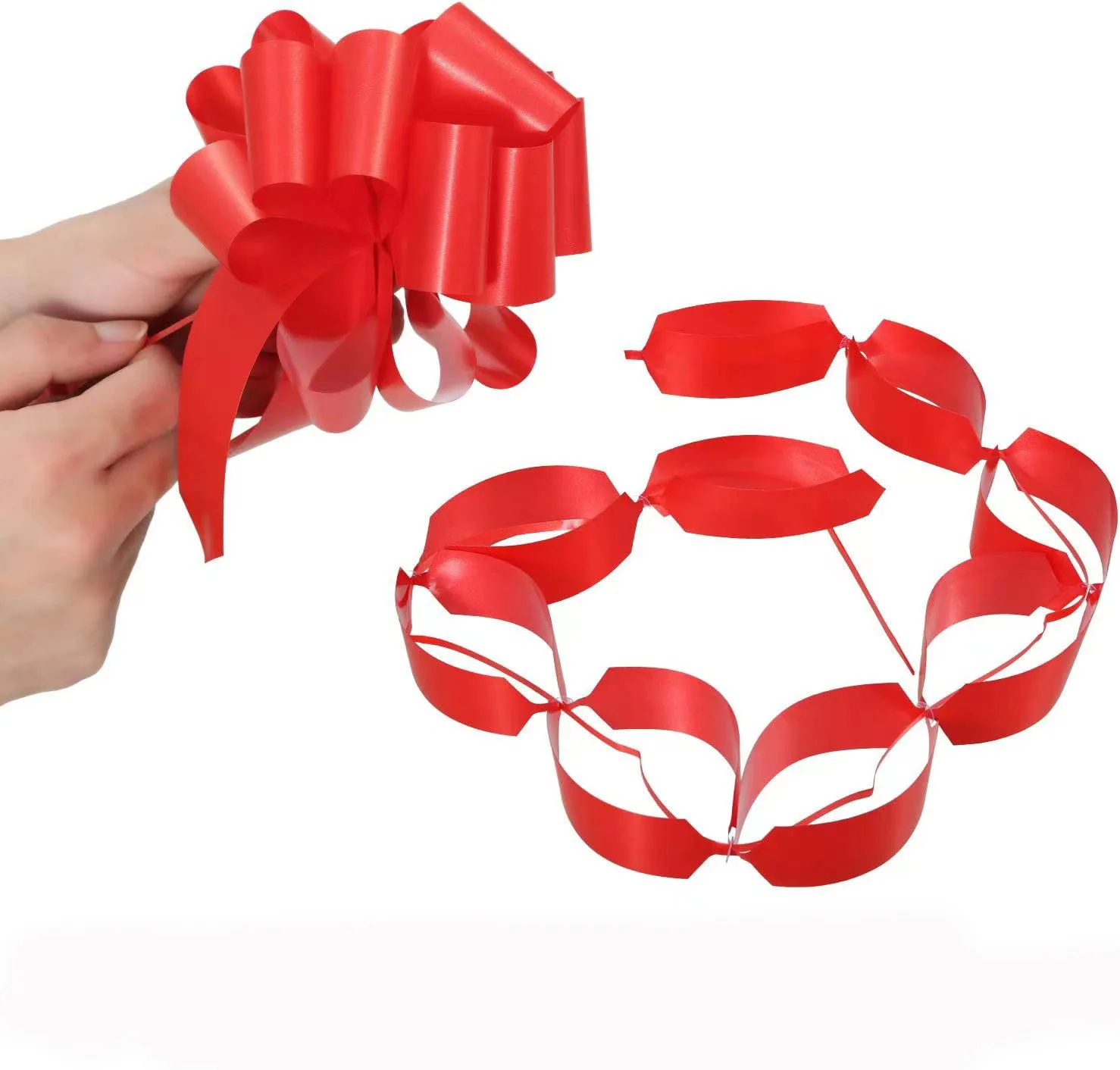 30pcs White Ribbon Bow Wedding Car Gift Wrap Craft Birthday Party Supplies Pew End Chairs DIY Decoration Christmas Home Decor