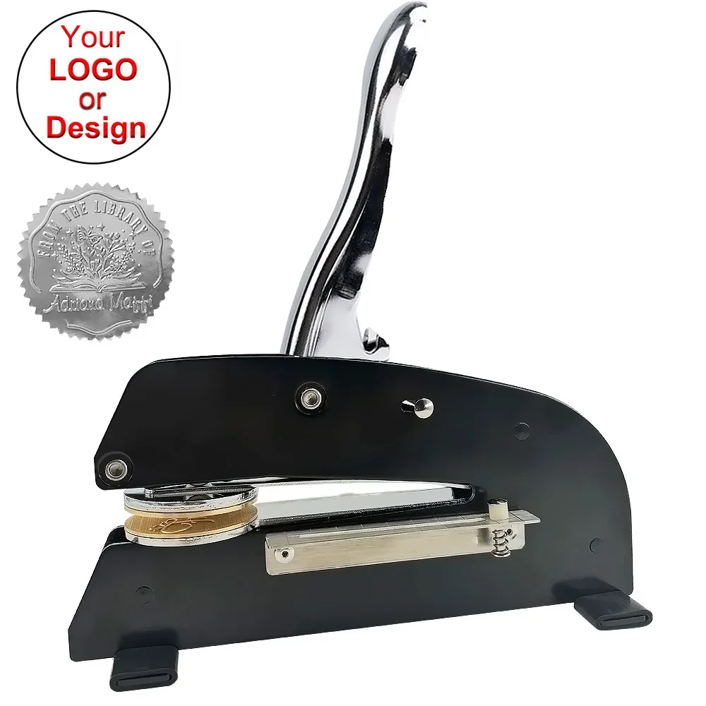 Timbro Embosser Personalizzato Per Libri - Con Nome, Per Biblioteca, Ufficio, Inviti E Regali, Effetto 3D - Foto 6