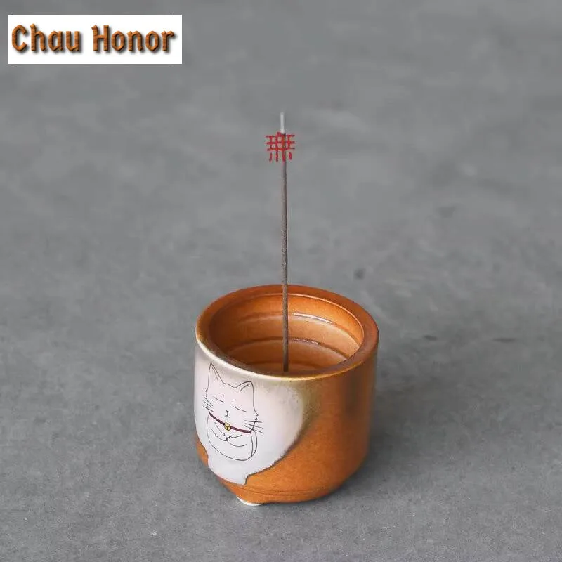 Creative Cat Anagarika Coarse Incense Holder Small Incense Waterfall Household Scented Aromatic Candles Cha Decoration Ornaments