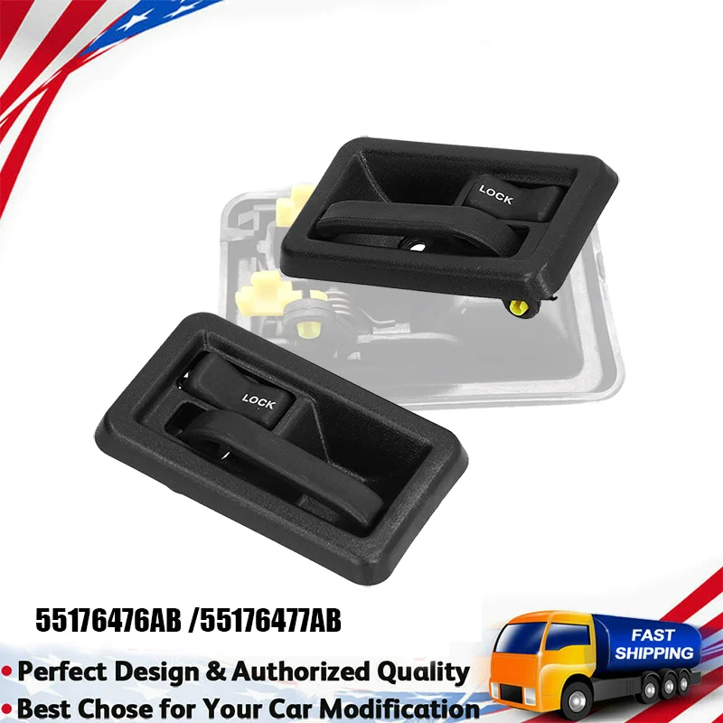 

Внутренняя дверная защелка для салона автомобиля, внутренняя левая и правая защелка 55176476AB 55176477AB для Jeep Wrangler YJ TJ 1987-2004