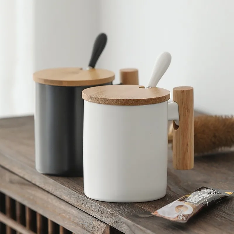 

Деревянная искусственная керамическая чашка, кофейная чашка с крышкой, кружки для пары, кружки для офиса, кружки для воды, кофейные чашки, набор чайных чашек
