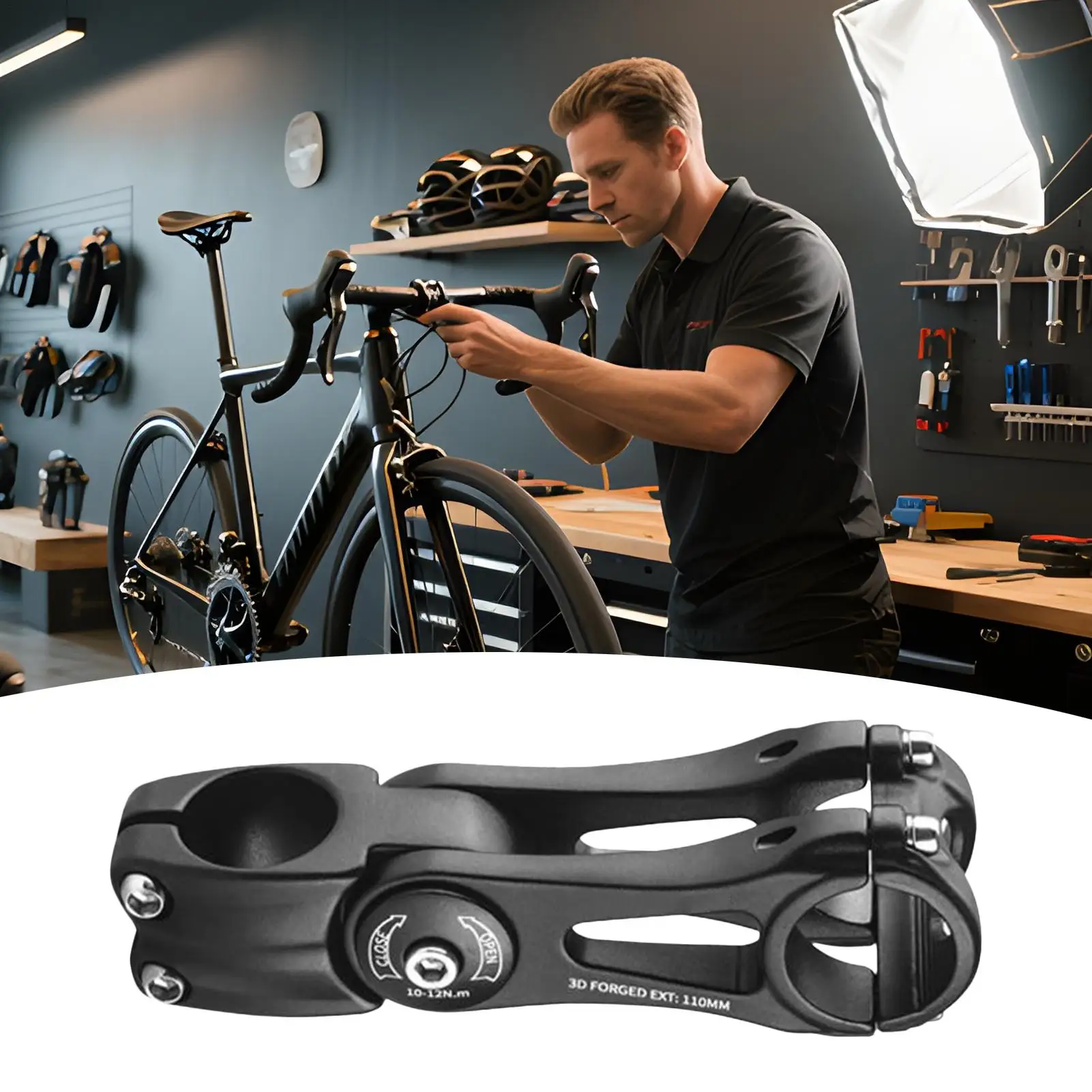 Bike Stem 31.8mm Bike Handlebar Stem Riser Lightweight Cycling Extender For City Commuting Fitness Training Trail Climbing Group