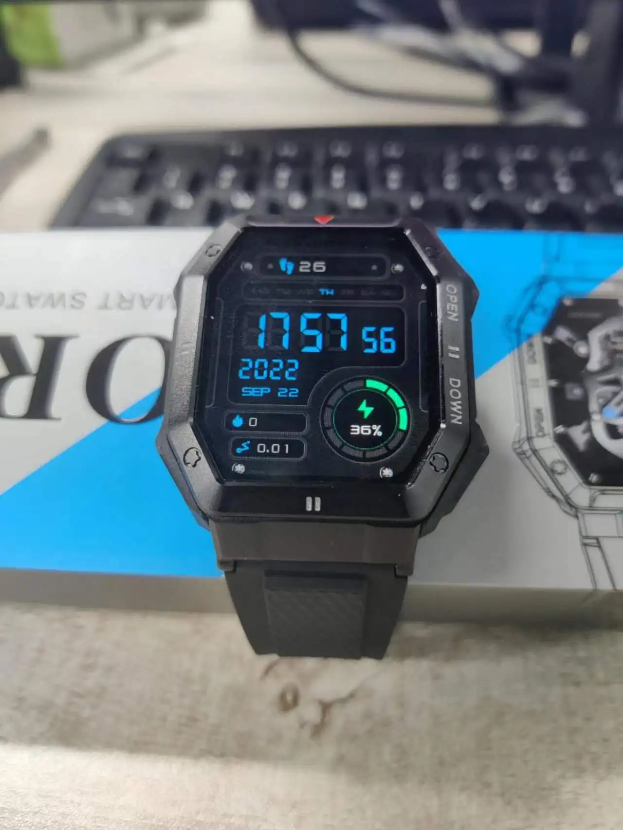 1.85inch 2022 New Military Smart Watch Men Bluetooth Call 350mAh 24H Healthy Monitor Outdoor IP68 Original Smartwatch