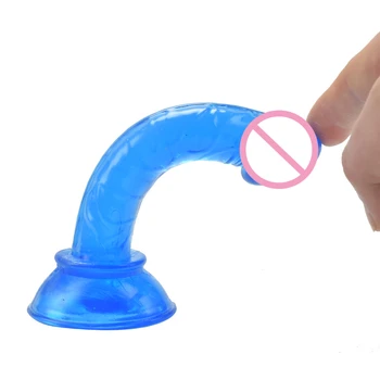 6 Colors Soft Mini Jelly Dildo Realistic Penis Dick With Strong Suction Cup Anal Dildos For Women Man Erotic Sex Toys For Adults 3