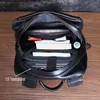 Men's Leather Double Shoulder Baothead Layer Cowhide Backpack Large Capacity Travel Bag Leisure School Bag Simple Computer Bag 5