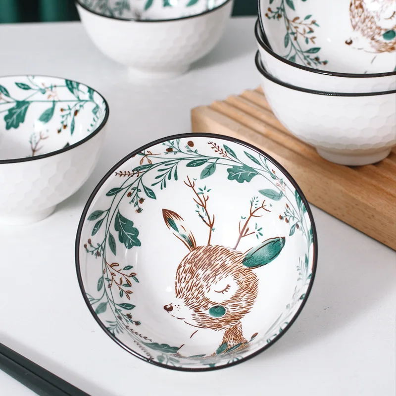 Chinese Opening Gift Bowl and Chopsticks Set Blue and White Porcelain Ceramic Tableware Gift Box Kitchen Accessories