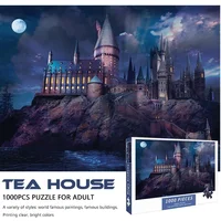 Adult 1000pcs Puzzle Magic Academy Cartoon Series Christmas Gift High Difficulty Decompression Educational Toys Birthday Present 1