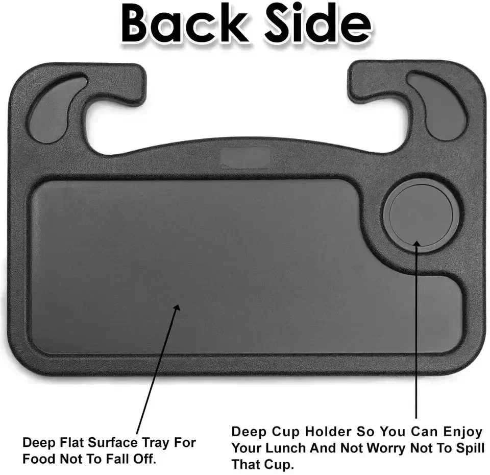 휴대용 범용 음료 홀더 다기능 테이블 책상 마운트 스탠드 작업 카트 음료 커피 보드 홀더 자동차 스티어링 휠