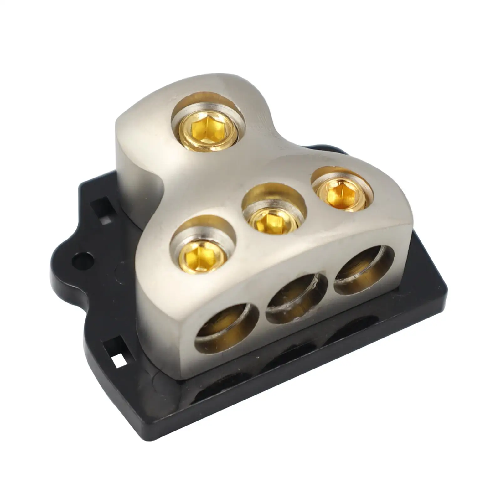Power Distribution Block 1x0 Gauge in 3x4 Gauge Out Fit for Car Audio Splitter Replace 3 Way Amp Power Ground Distributor Block power distribution block