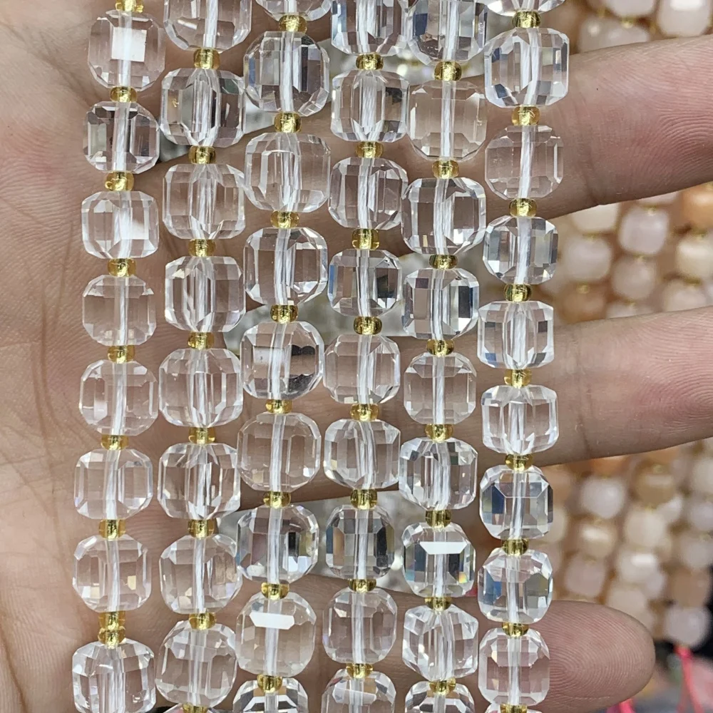 Natürliche quadratische Rhodochrosit 6 mm 8 mm Citrin-Würfel-Abstandsperlen für lose Perlen, DIY-Ohrringe, Halskette, Armband, Schmuckherstellung – Detail 28