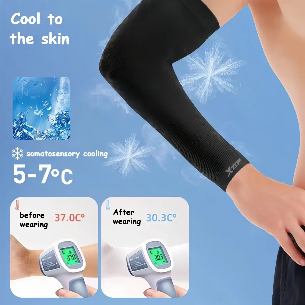 1 Pair Driving Sun Protection Sleeves Sports Outdoor Riding Arm Guards Comfortable Breathable Ice Silk Sleeves Cycling Protect
