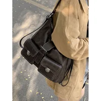 Retro Underarm Tote Bag Women's Casual Large Capaci Double oulder Bapa Autumn Winter 2024 New Faion Trend Bag