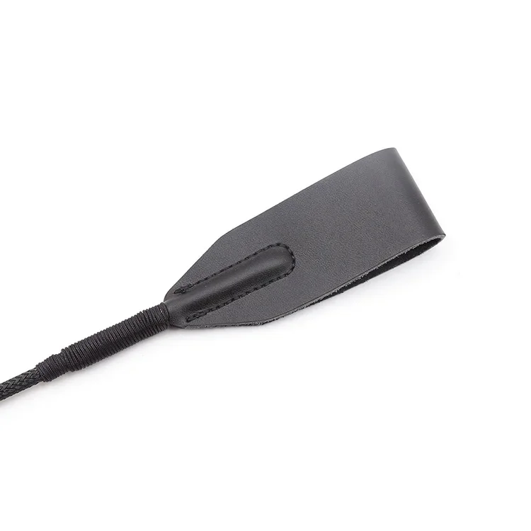 Training  Outdoor Sports Equestrian Durable Black PU Leather Portable Lightweight Horse Whip Non Slip Handle 4