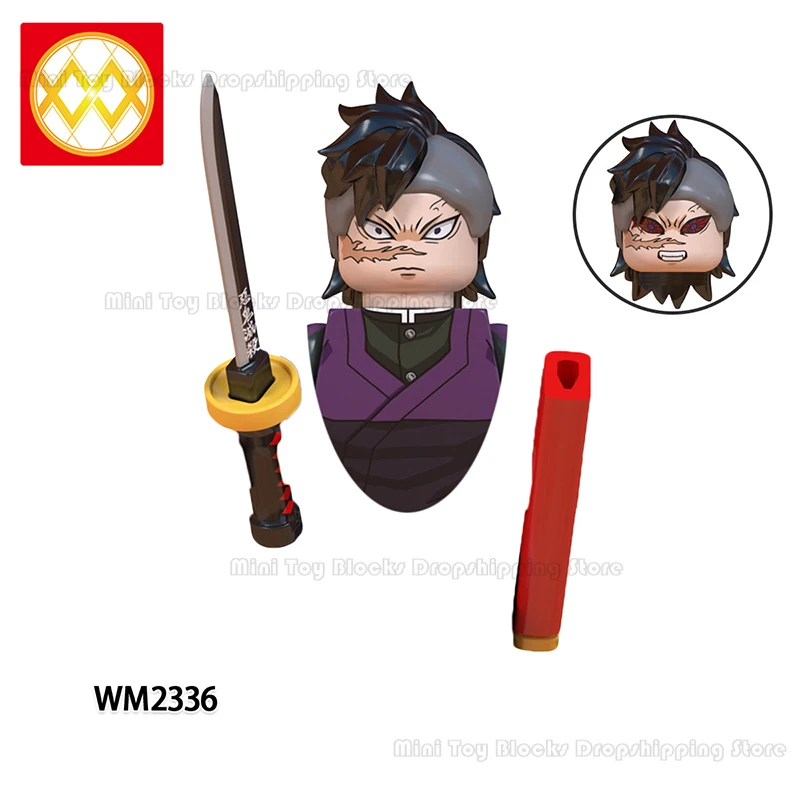 WM6137 WM6116 Demon Slayer Building Blocks Mini Action Toy Figures Genya Sanemi Kanao Mitsuri Tengen Obanai Muichirou Kids Gifts blocks stacking Blocks