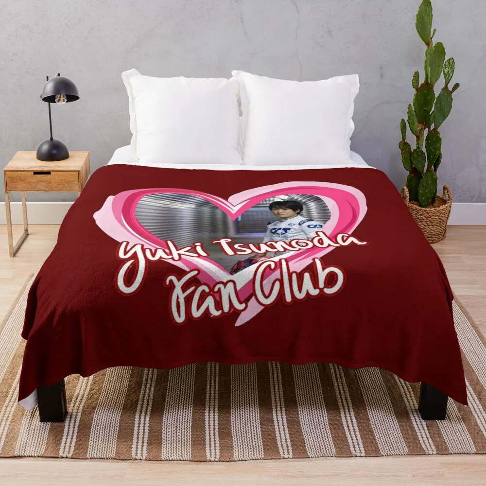 Yuki Tsunoda Fan Club Throw Blanket Thins Furry Luxury Designer Sofa Quilt Blankets