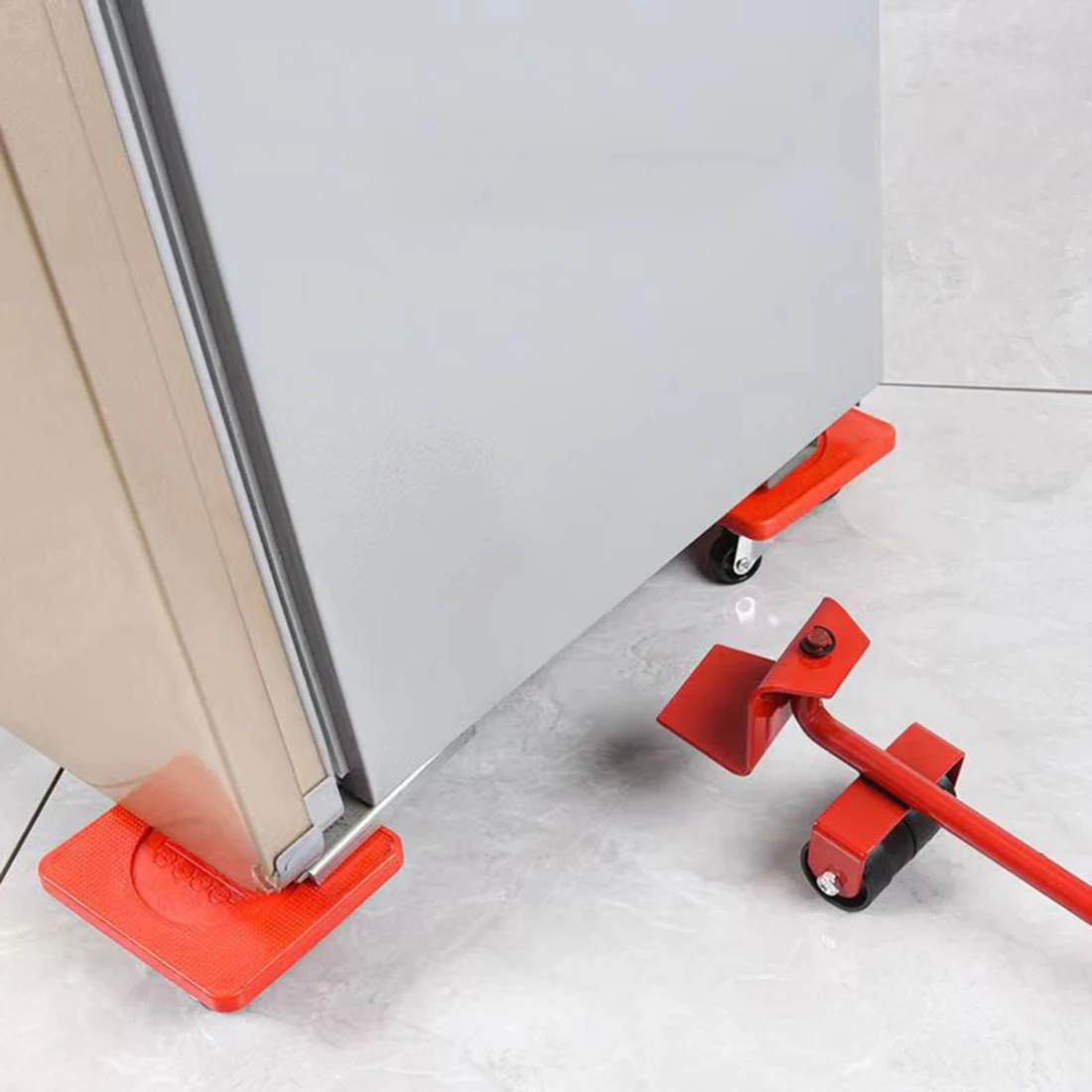 

New Furniture Mover Tool Set Heavy Stuffs Moving Roller With Bar Furniture Mover Lifter With Wheels Professional Moving Tools