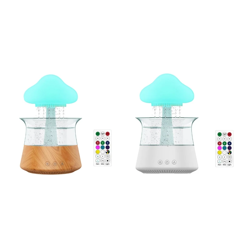 

Mist Humidifier USB Night Light For Room Office Aromadiffuser Water Drop Sound With Remote Control Humidifier -A