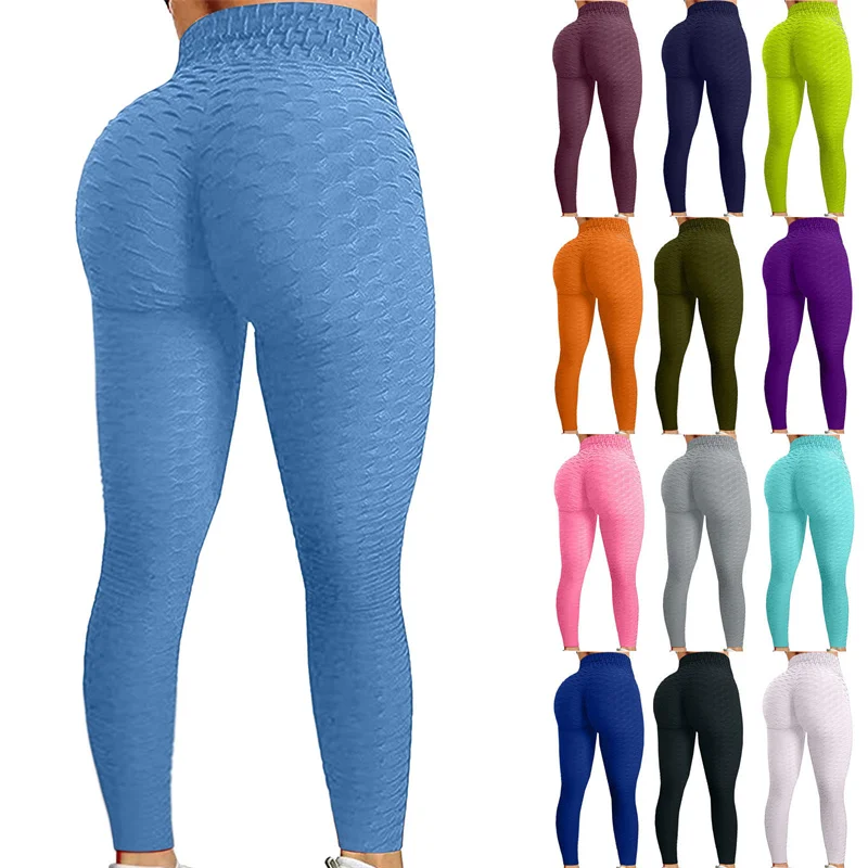 Sexy Ruched Butt Lift Legging Sport Women with Pockets Anti