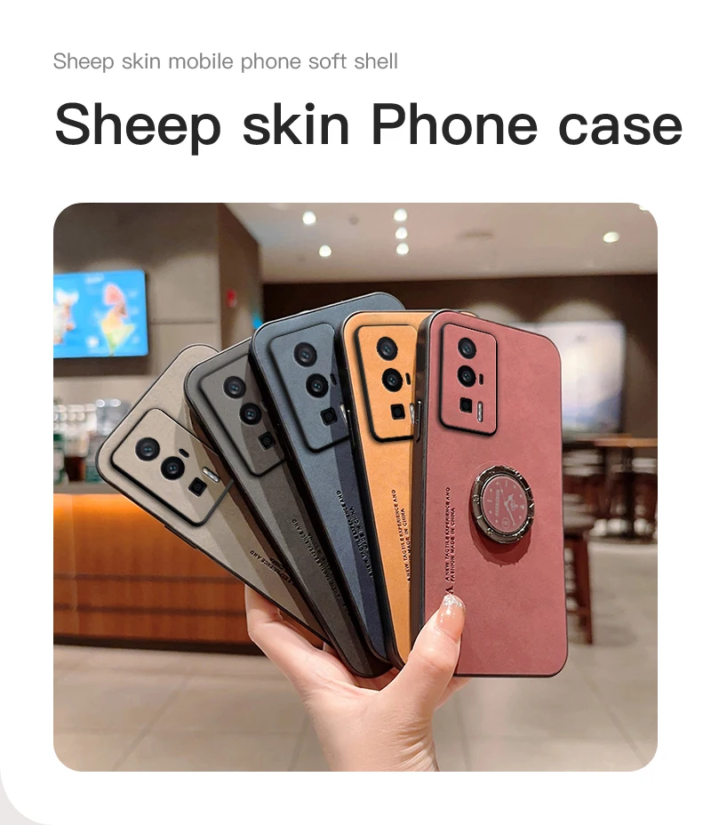 K 40 60 Leather Ring Holder Case For Xiaomi K30 K50 K60 K40 Pro Ultra Retro Back Cover Redmi 9A 9 9c 10C 12c 10A A1 Plus_voghion.com