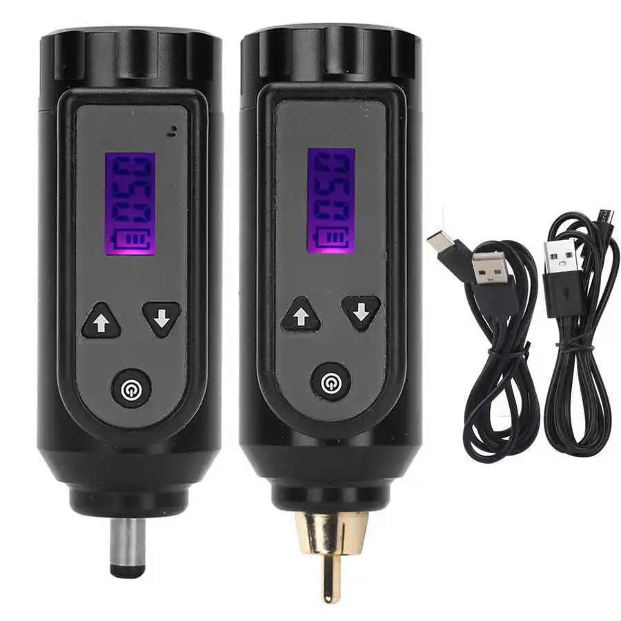 Ghost Axe Wireless Tattoo Power Supply 2000mah Rca/dc Connector Lcd