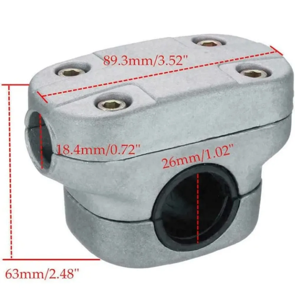 Support De Poignée Universel En Aluminium Pour Débroussailleuse, Tondeuse - Pince De Fixation Robuste 60x89mm