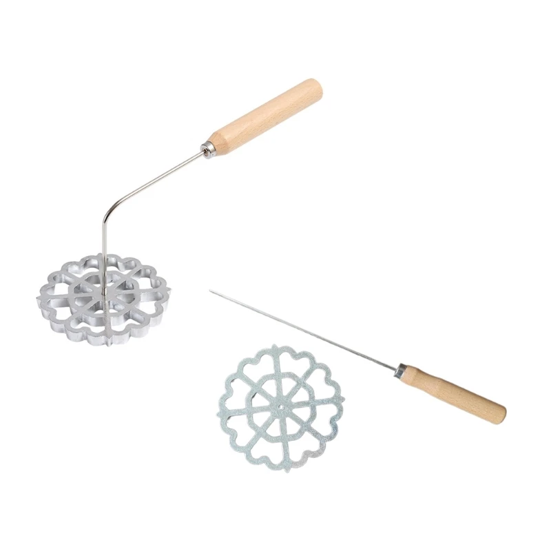 

Алюминиевая форма для печенья, формы для изготовления вафель с деревянной ручкой, инструмент для домашней выпечки