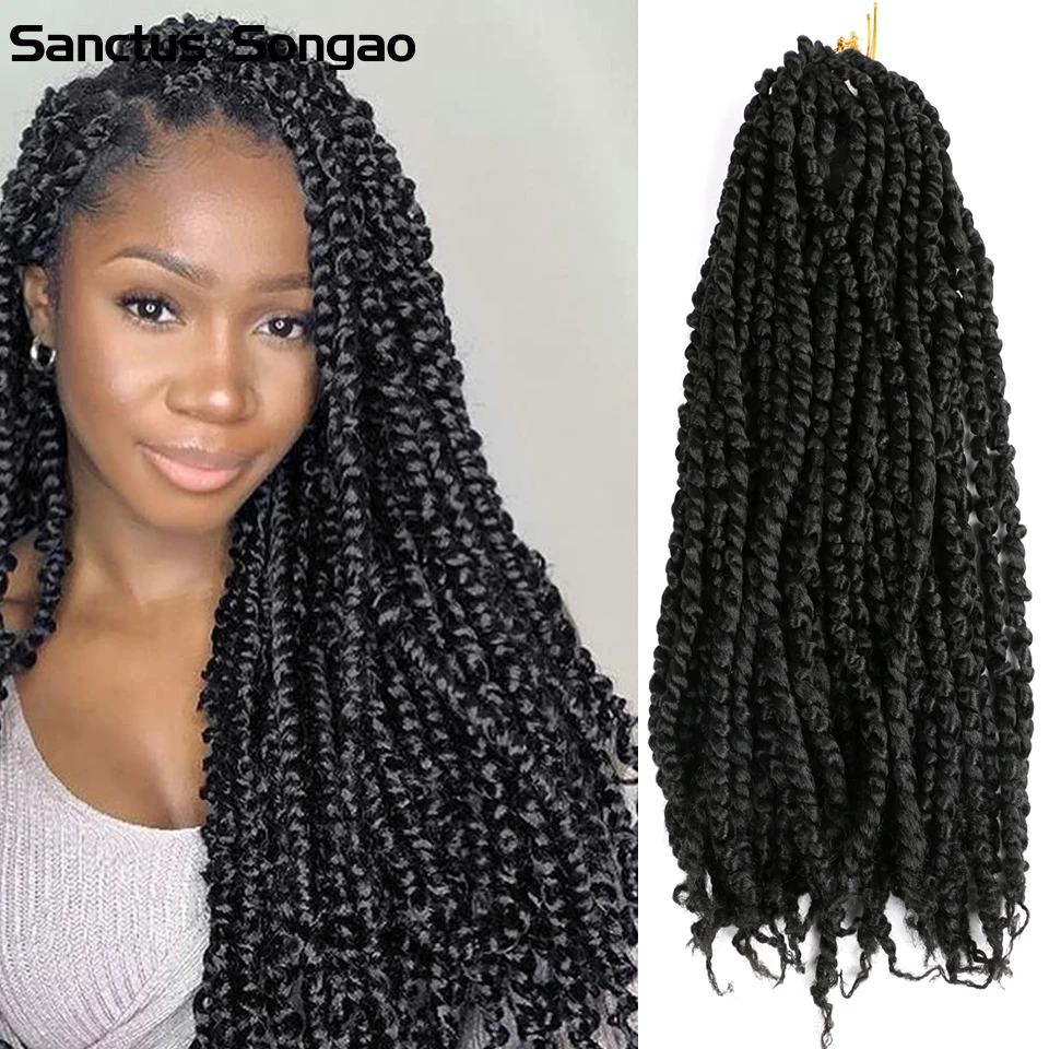 

Passion Twist Crochet Braiding Hair 18 24 Inch Faux Locs Crochet Dreadlocks Hair Extensuins Butterfly Locks Crochet Braids Hair