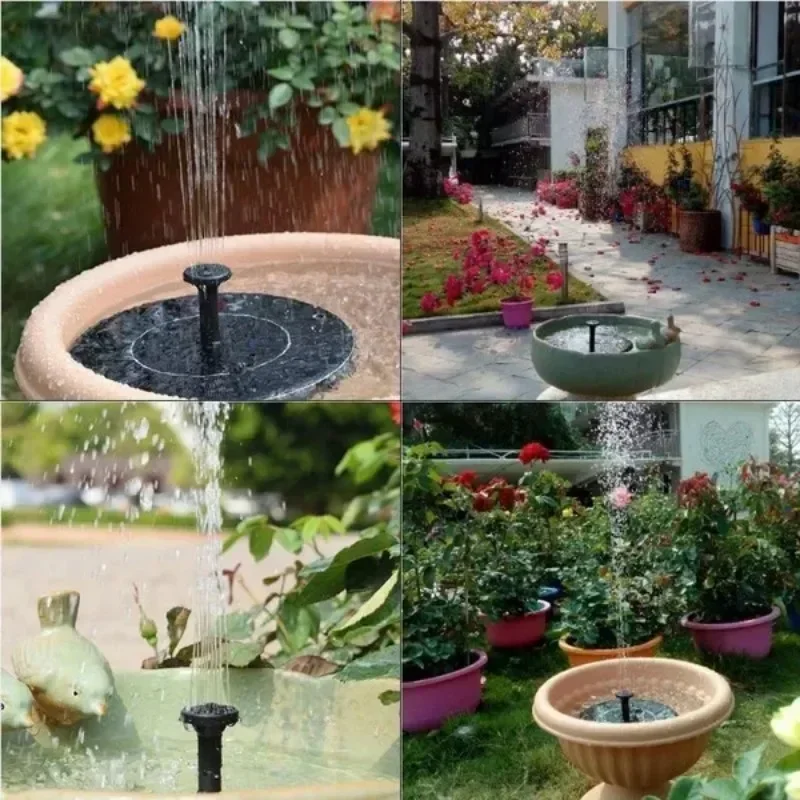 Description Picture 5 of itemSolar Fountain Pump Energy-saving Plants Watering Kit Colorful Solar Fountain Solar Panel Bird Bath Fountain Outdoor Garden Pool