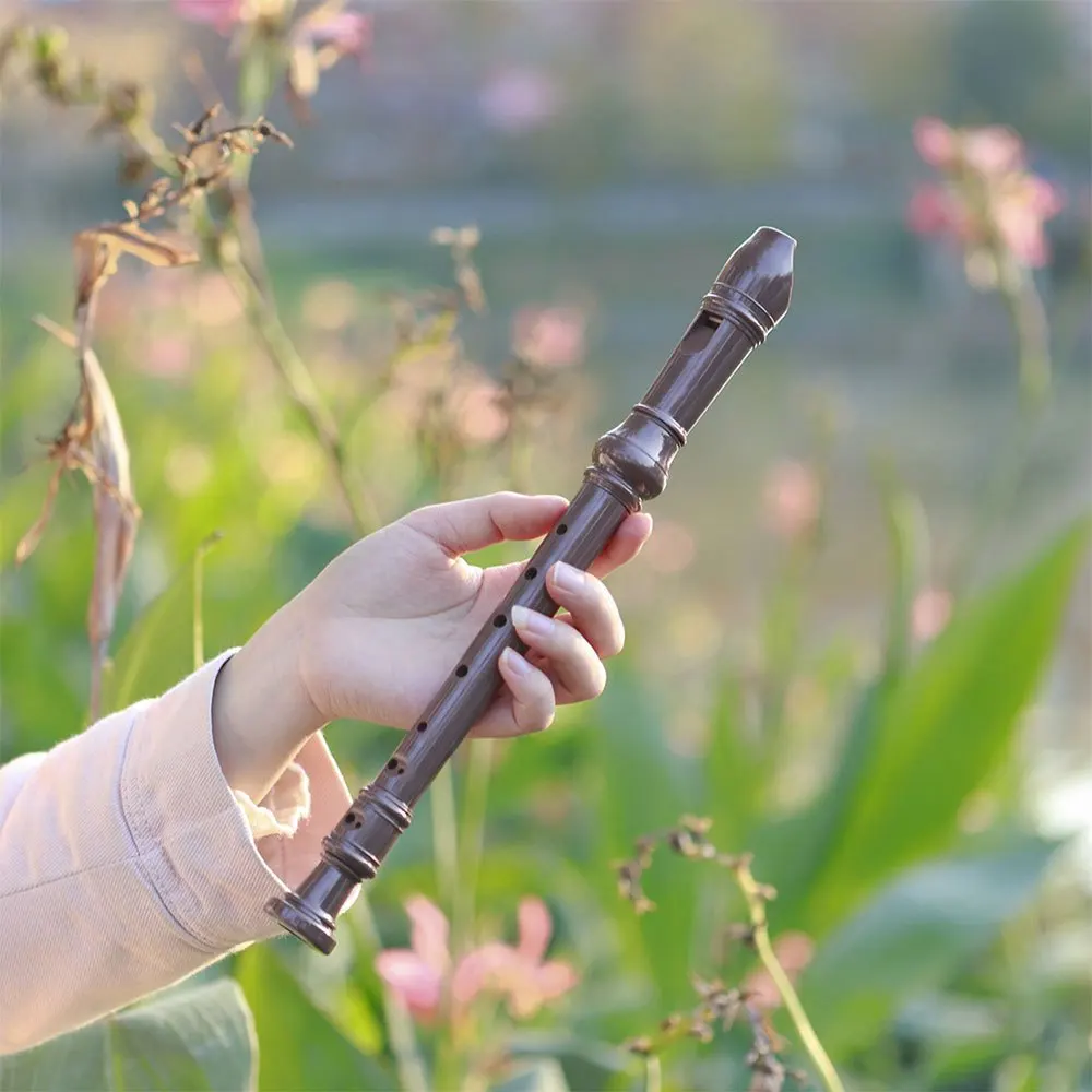 Soprano Recorder G Key Instrument Beginners 8 Hole Flute Cleaning Rod ABS Music Flute Resin Musical Instrument
