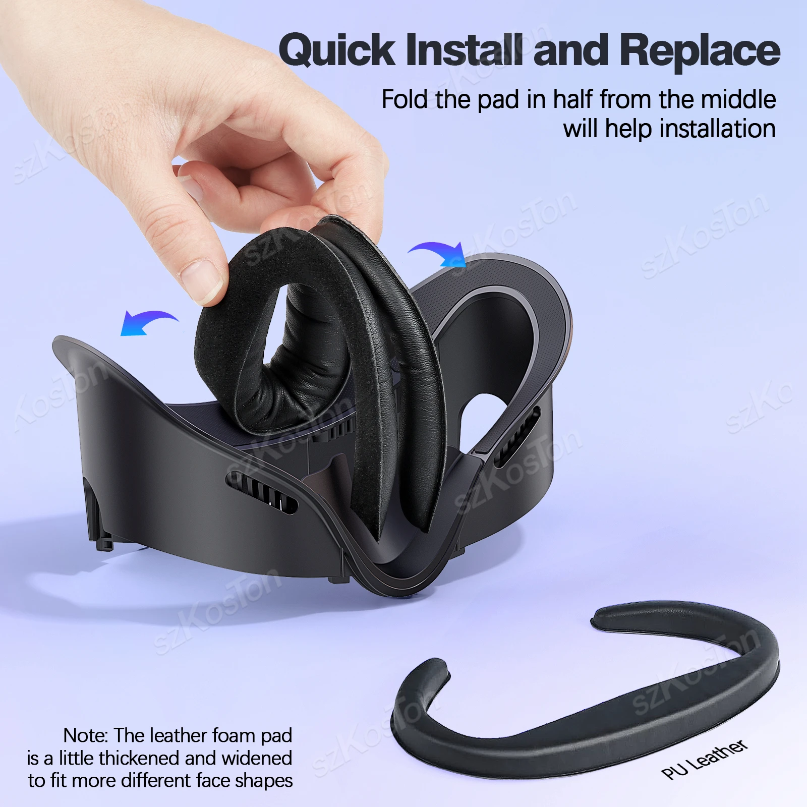 メタクエスト 3 フェイシャルインターフェイス交換 Pu レザーフォーム