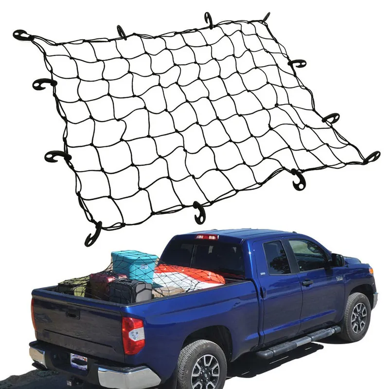 Filet de chargement pour les lits de camionnette, le filet élastique  maintient les petites charges de grande taille plus serrées