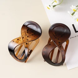 Elegant Large Hair Clamp - Seamless Duckbill Claw Clip (Matte brown brown)
