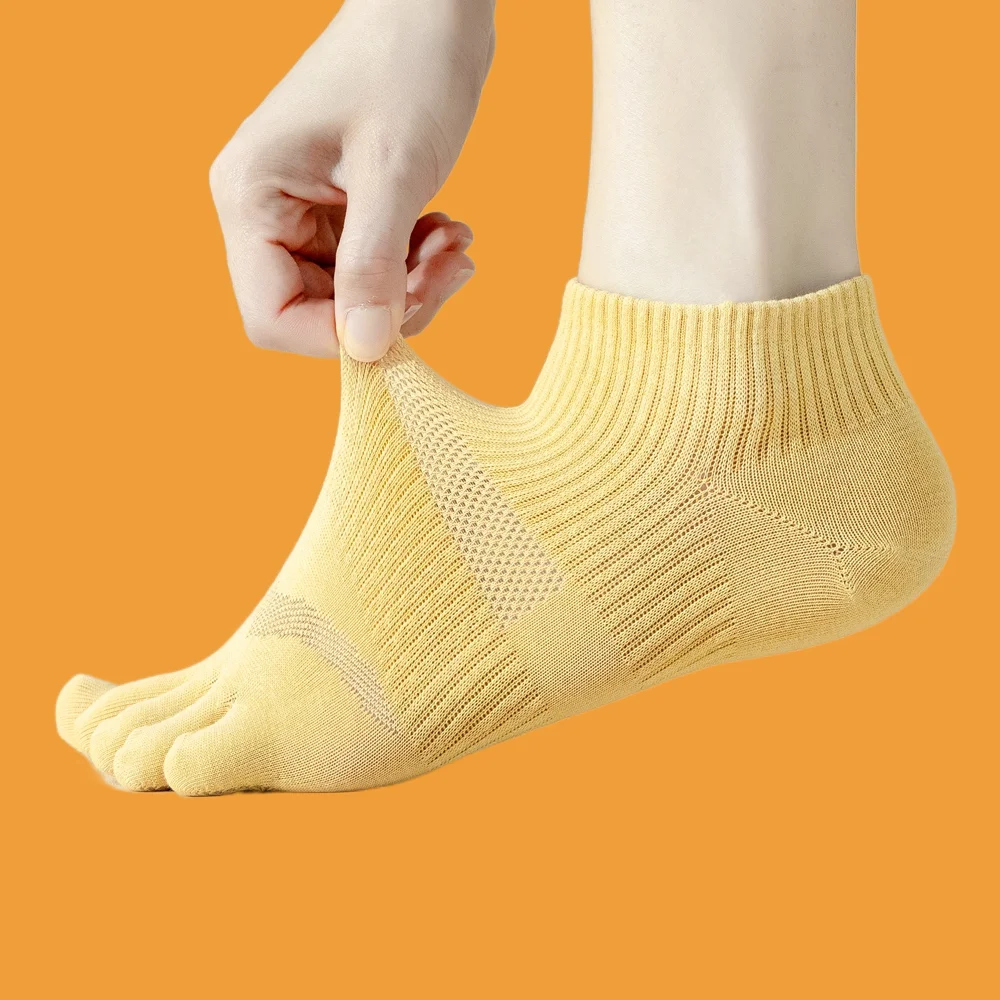 5/10 Pairs Five Fingers Socks Women Fashion High Quality Cotton Mesh Summer Toe Socks Sports Anti-slip Low Cut Ankle Socks
