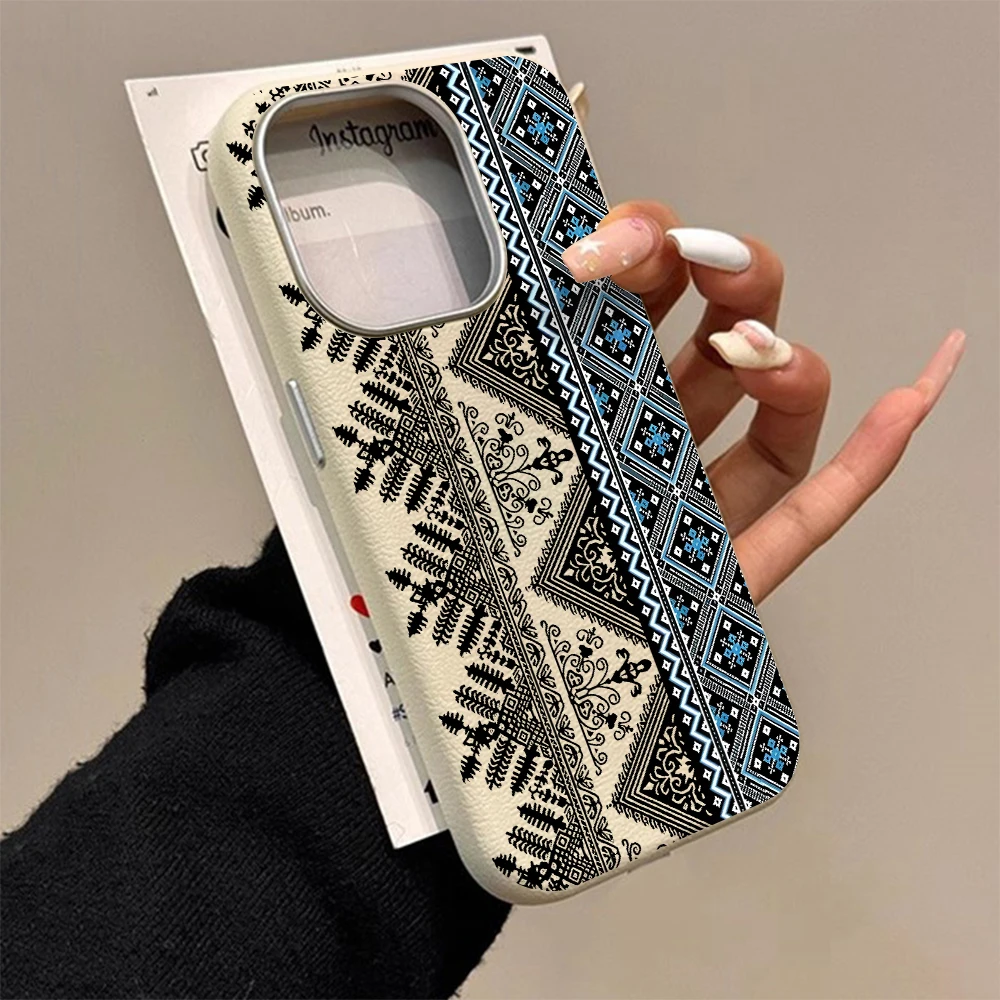 Luxury Fashion Retro Totem Phone Case - Elegant Shockproof Silicone Protection
