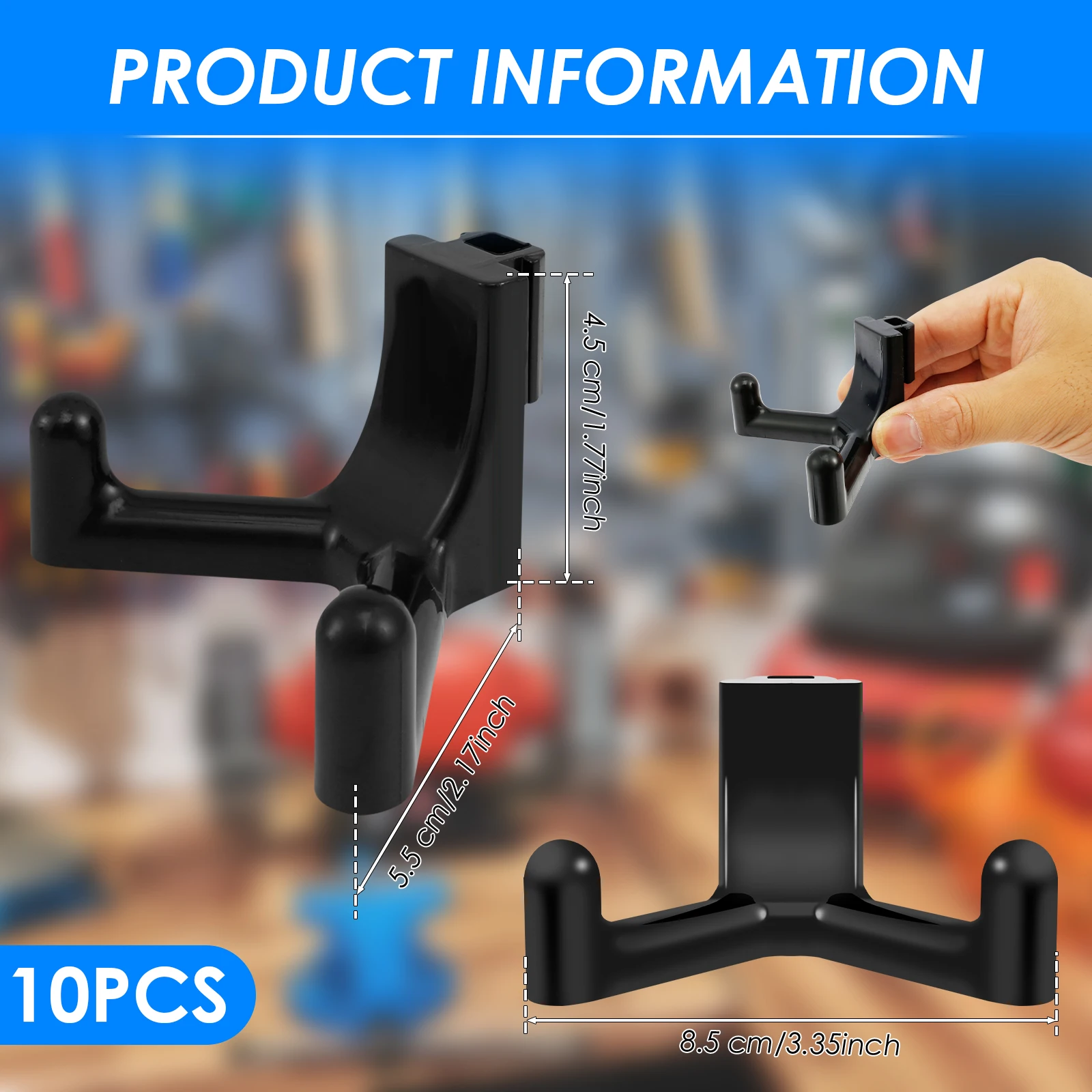 5/10Pcs Shed Tool Hook ABS Garage Tool Organizer Shovel Tool Compatible with 60118/60127/60138 Hanger Hook Shed Utility Hook 4