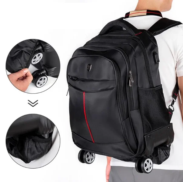 Rolling Luggage Trolley Men Business Travel Trolley Bag Wheeled 20 Inch Trolley Backpack luggage bags cabin size Carry-on rolling luggage trolley folding luggage trolley