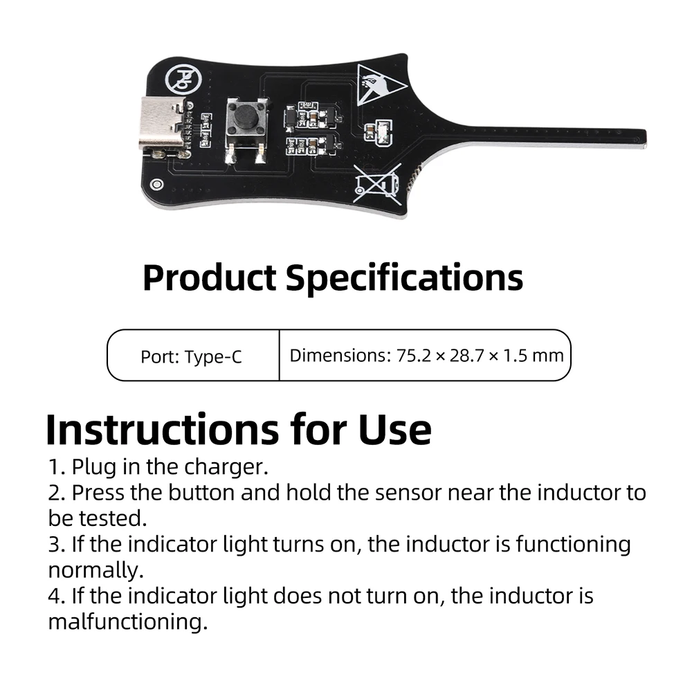Tester di Induttanza per Riparazione Schede Madri di Cellulari con Rilevamento Rapido dei Guasti tramite Induzione Elettromagnetica, Interfaccia Tipo C