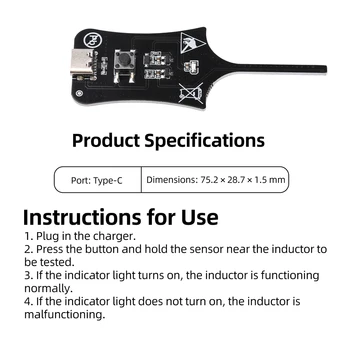 Tester di Induttanza per Riparazione Schede Madri di Cellulari con Rilevamento Rapido dei Guasti tramite Induzione Elettromagnetica, Interfaccia Tipo C