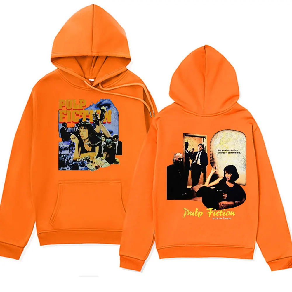 90s Movie Pulp Fiction Mia Wallace Graphics Hoodies Quentin Tarantino Men Women Fashion Vintage Streetwear Hooded Sweatshirts