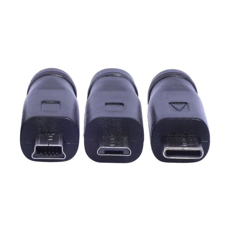 

DC5521 Power Conversion Adaptor to Type-C/Mini USB/Micro USB Converter Adapter