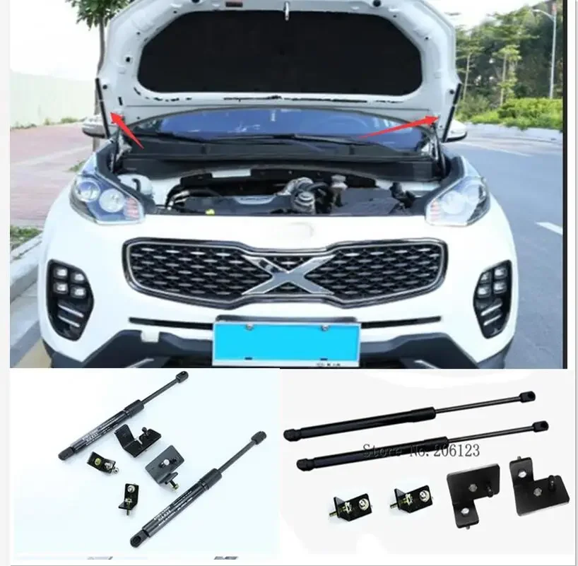 

For Kia Sportage 2016 2017 2018 2019 QL KX5 Car Front Hood Engine Cover Hydraulic Rod Strut Spring Shock Bars Bracket Styling