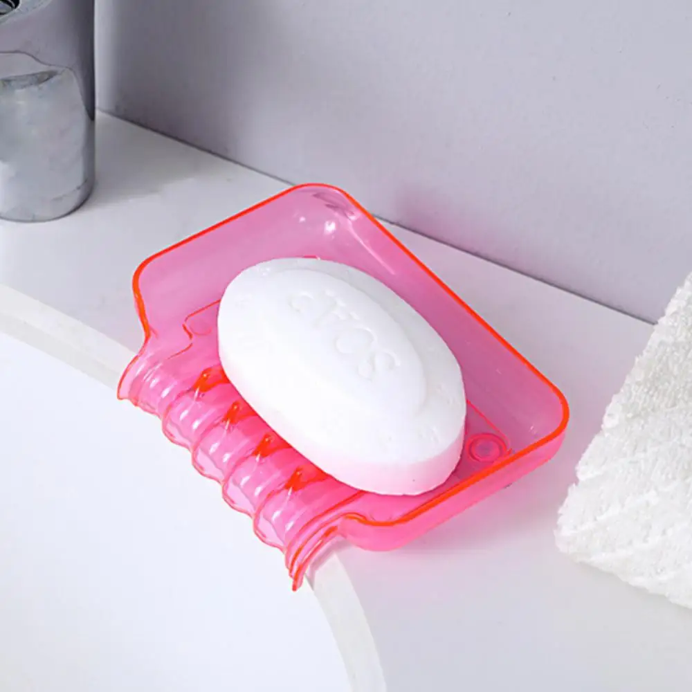 Description Picture 6 of itemCreative Waterfall Soap Holder Non-Slip Soap Dish Suction Cup Drain Soap Shower Soap Container Plastic Soap Tray For Bathroom