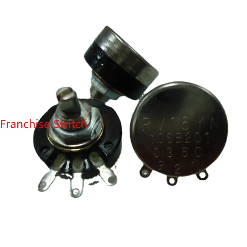 

5PCS Potentiometer RV16YN-10S-B201 B200 Ω 10MM Shaft Handle Diameter 3mm