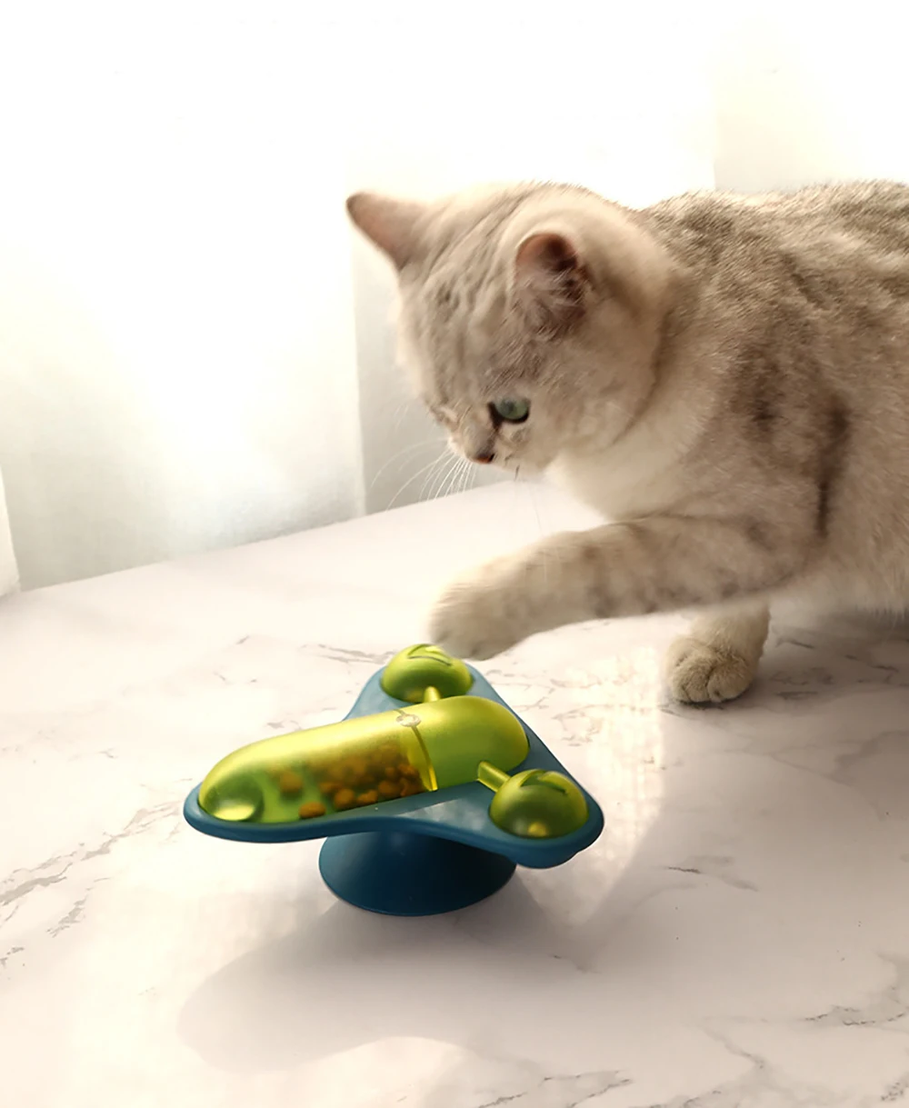 Cat Puzzle Toys For Turntable Slow Food Feeder Pet Dogs Training Game Toy Kitten Puppy Interactive Puzzle Tumbler Feeding Bowl